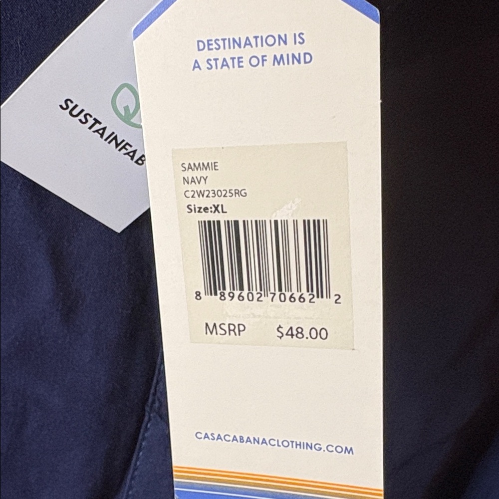 Casa Cabana Button Front “Sammie” Shirt Navy XL NWT Women - Picture 8 of 8